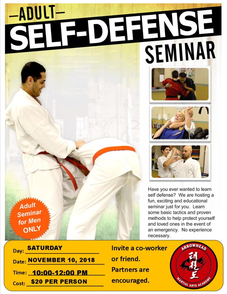 Self-Defense Seminar-Men - Arrowhead